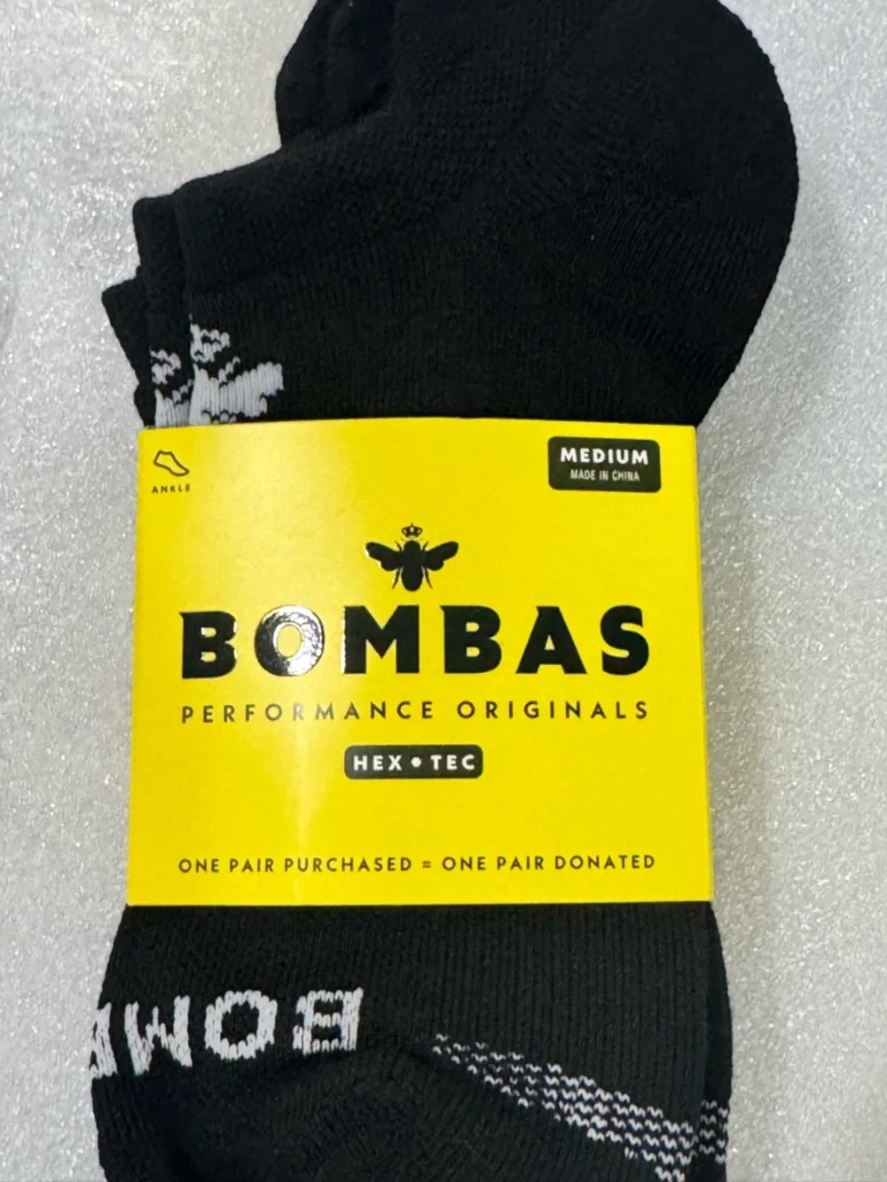 Bombas NWT 3 Pair HEX-TEC Medium 1 EA Blue White Black New With Tags ANKLE